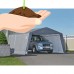 Shelterlogic Garage-in-a-Box 12' x 20' x 8' Peak Style Instant Garage, Gray   554795465